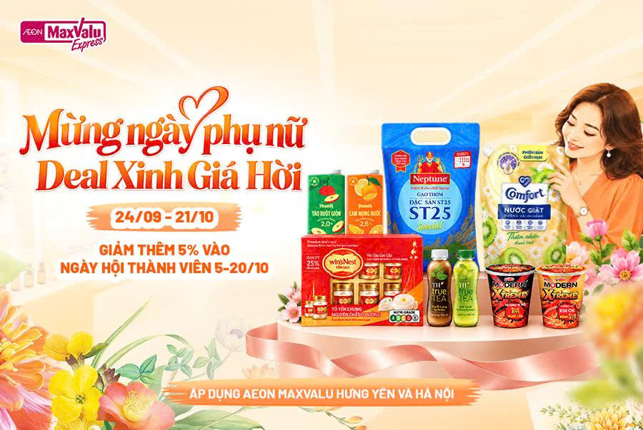 MỪNG NGÀY PHỤ NỮ - GỬI TRAO YÊU THƯƠNG, ƯU ĐÃI NGẬP TRÀN 